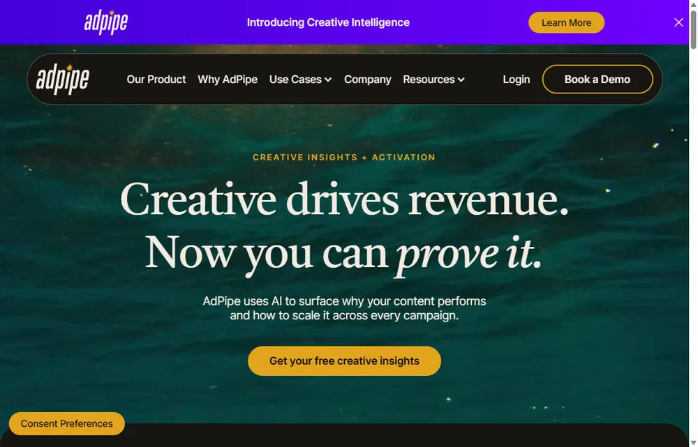 AdPipe homepage, a Atlanta operator-led brand we admire (not a Digital Heroes client)