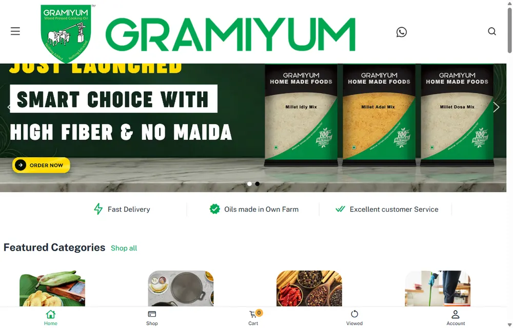 Gramiyum homepage, a Chennai operator-led brand we admire (not a Digital Heroes client)