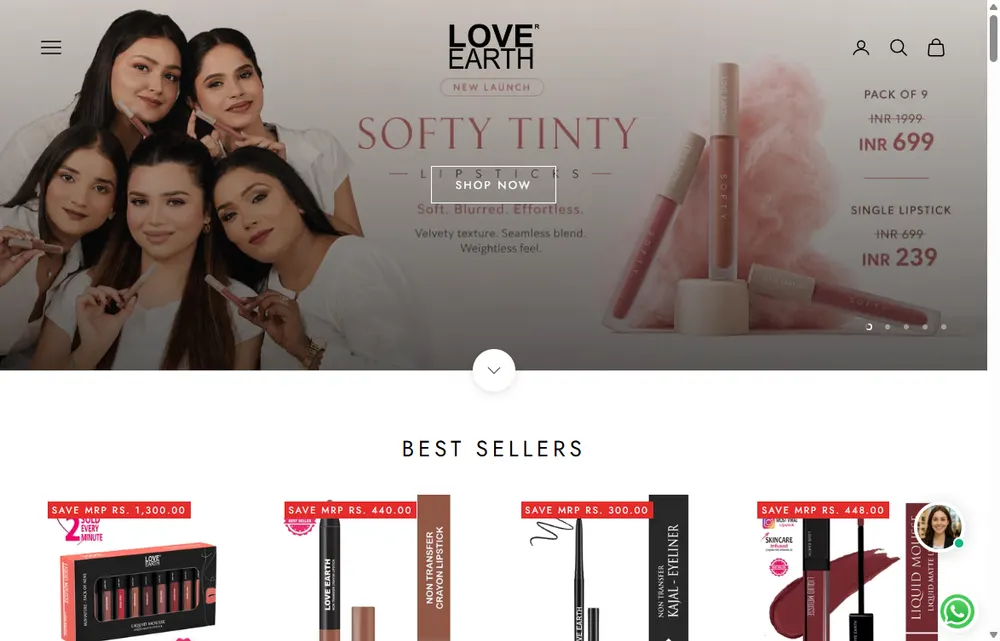 Love Earth homepage, a Delhi operator-led brand we admire (not a Digital Heroes client)