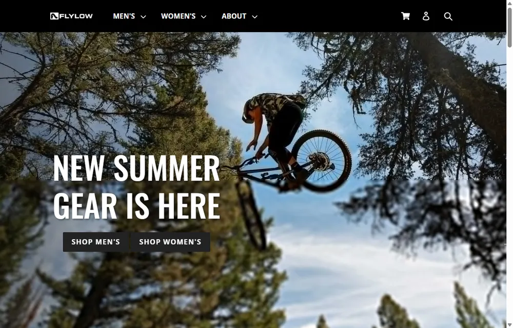 Flylow Gear homepage, a Denver operator-led brand we admire (not a Digital Heroes client)