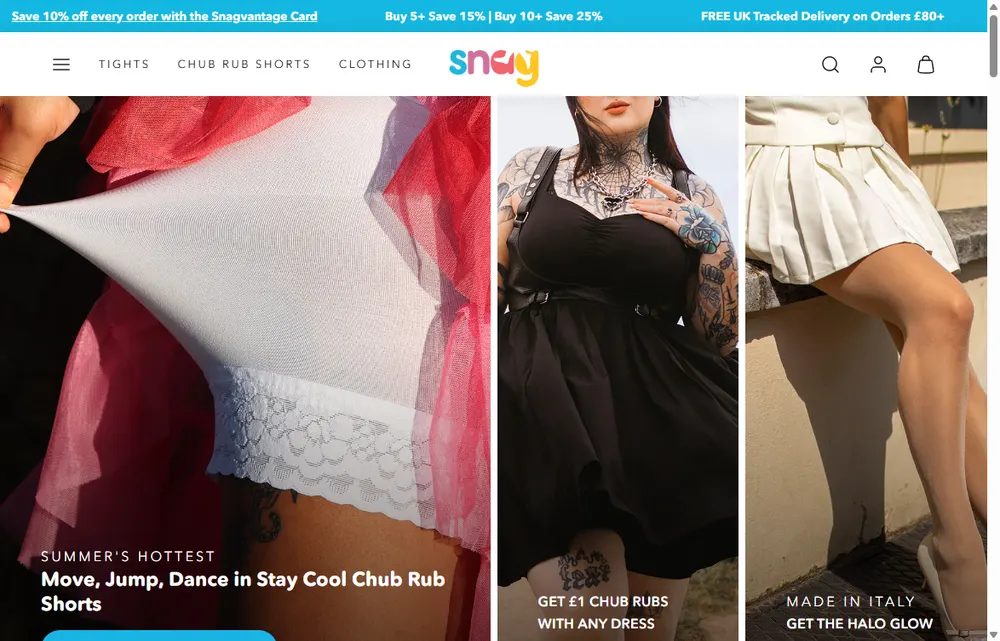 Snag homepage, a Edinburgh operator-led brand we admire (not a Digital Heroes client)