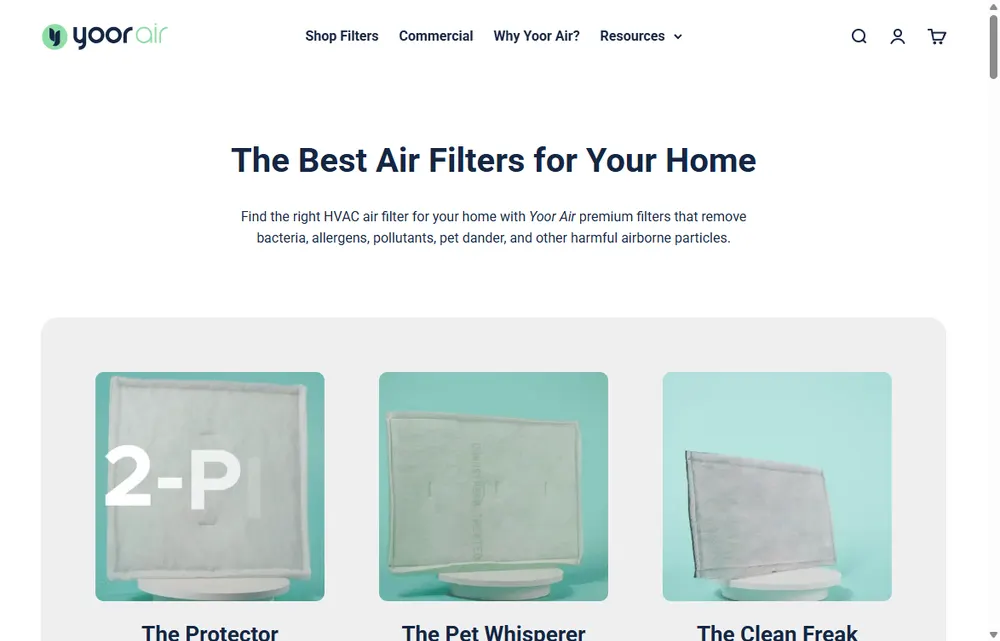 Yoor Air homepage, a Minneapolis operator-led brand we admire (not a Digital Heroes client)