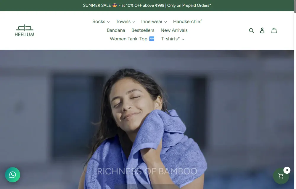 Heelium Sports homepage, a Pune operator-led brand we admire (not a Digital Heroes client)