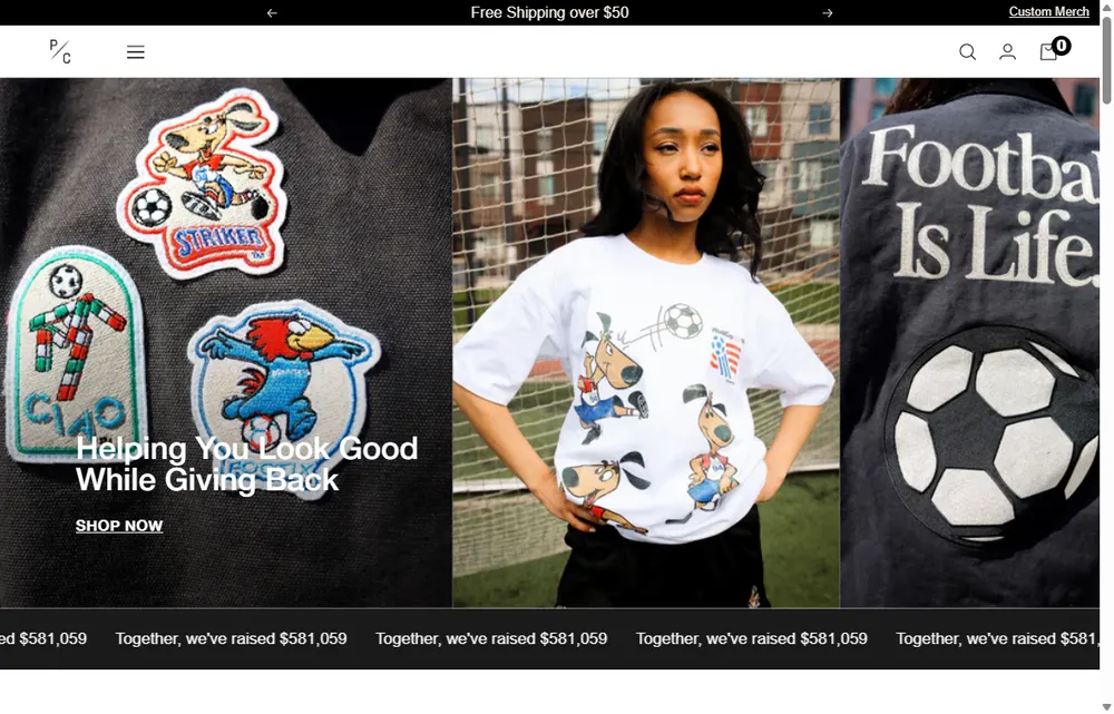 Peace Collective homepage, a Toronto operator-led brand we admire (not a Digital Heroes client)
